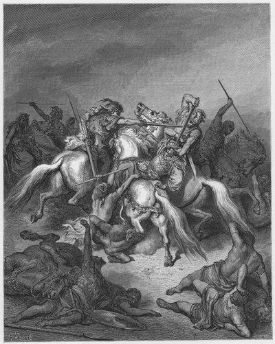 ギュスターヴ・ドール聖書：アビシャイはダビデの命を救う 作： Gustave Dore